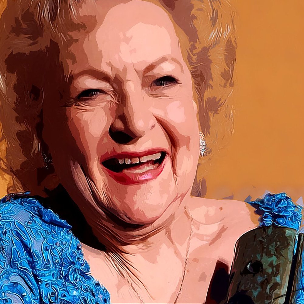 Betty White Realistic Digital Cartoon Vector Portrait #1